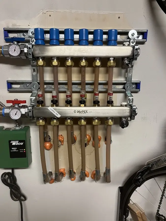 Plumber performing Gas Line Installation at a residential property in Wright